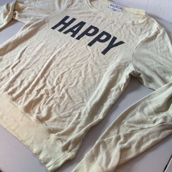 Wildfox soft crewneck “Happy” sweater - Medium - Picture 6 of 8